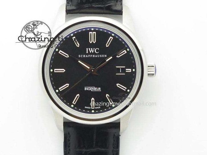 MIROTIME 0227 Ingeniuer St.Laurens SS Black Dial MK 1:1 Best Edition On Black Leather Strap  A Seasonal 7367
